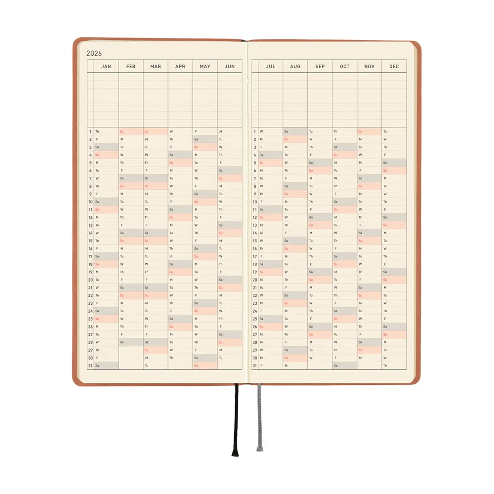 Coming Soon: Hobonichi Techo Weeks 2026 / Smooth / Milk Cocoa