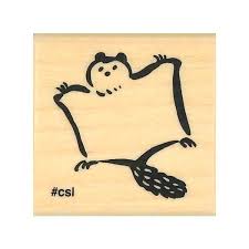 Flying Squirrel Mini Rubber Stamp