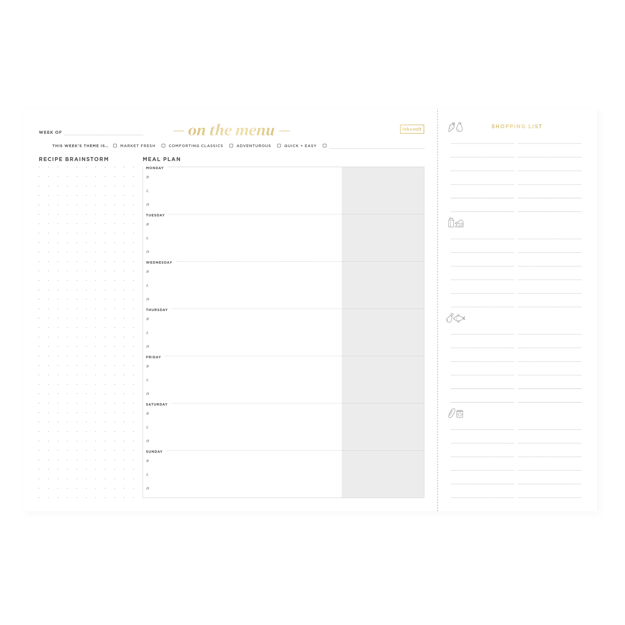 Meal Planning Pad