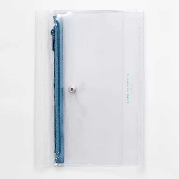 Daigo isshoni. Pen and Notebook Case / A5 Clear Blue