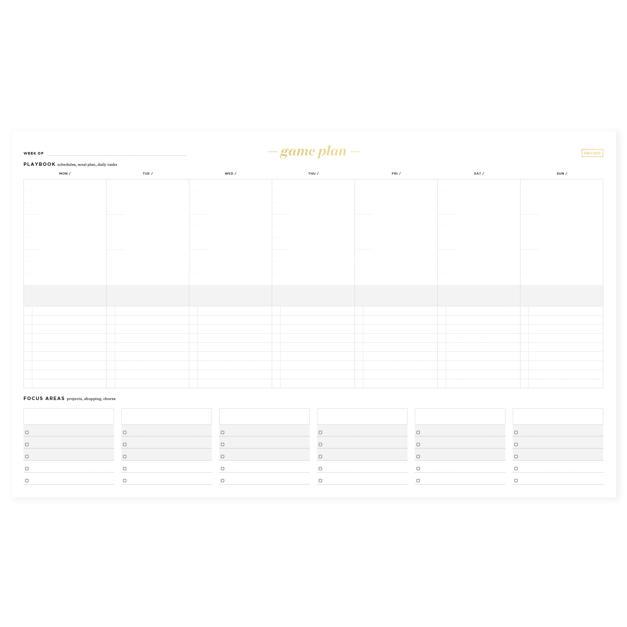 Game Plan Deskpad