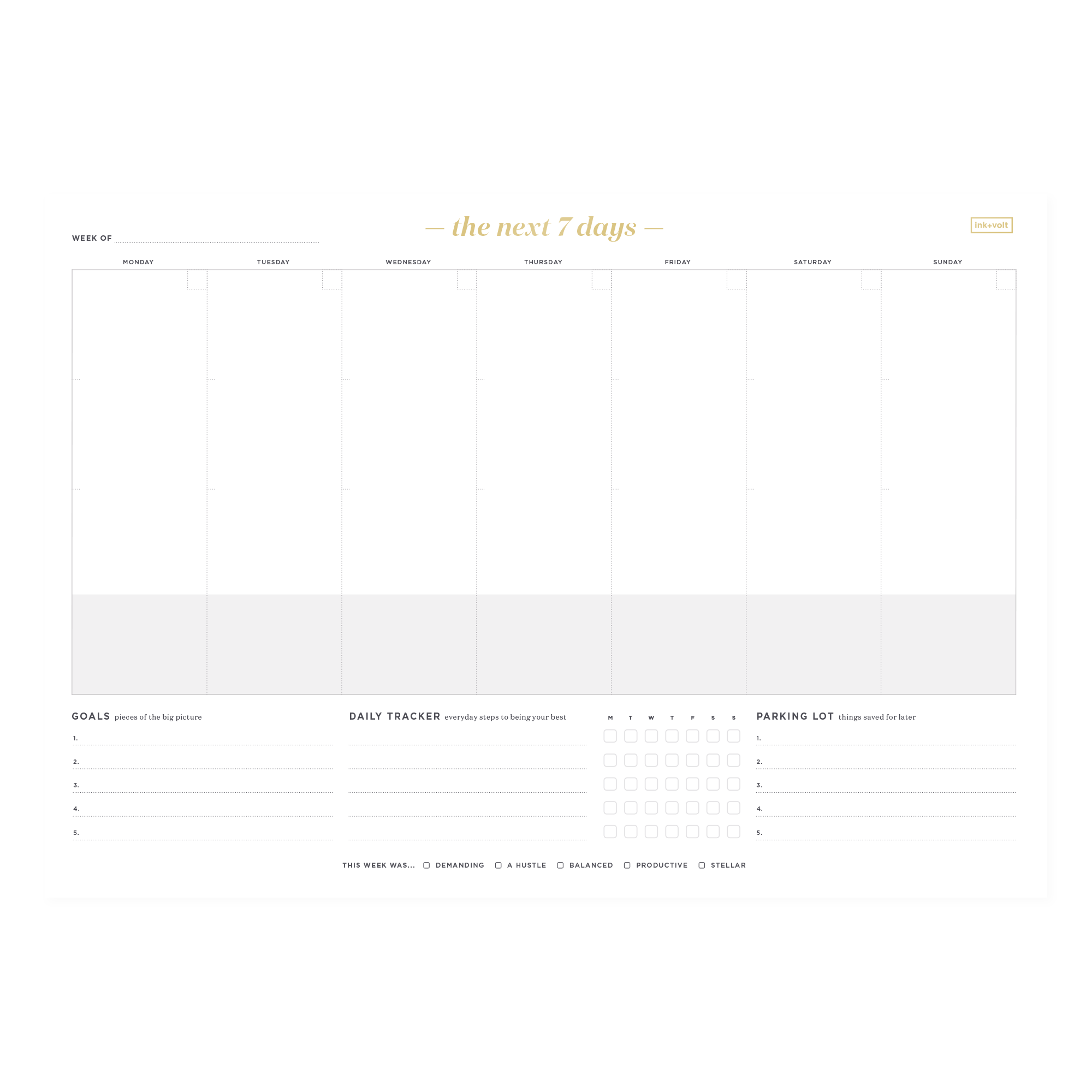 Weekly Deskpad