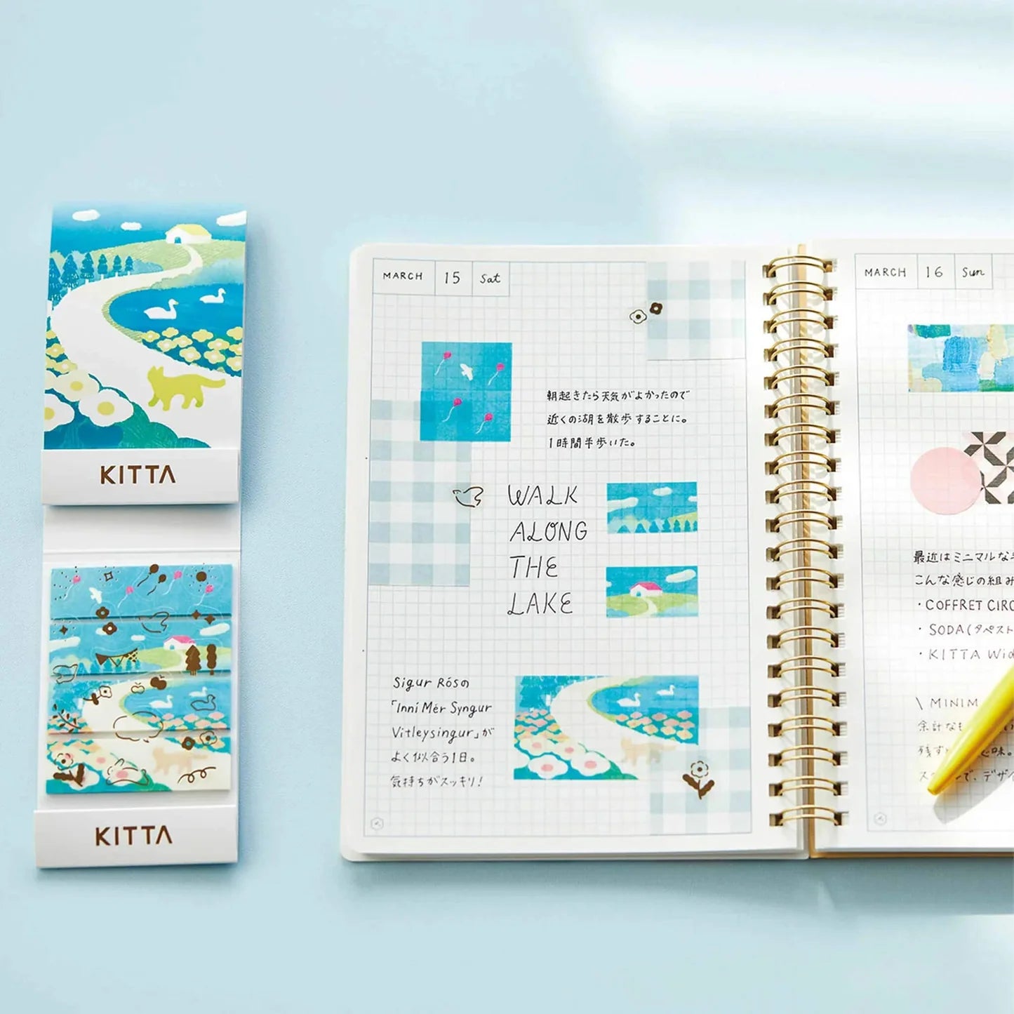 HITOTOKI KITTA Washi Tape Book / Oka (Gold Foil)