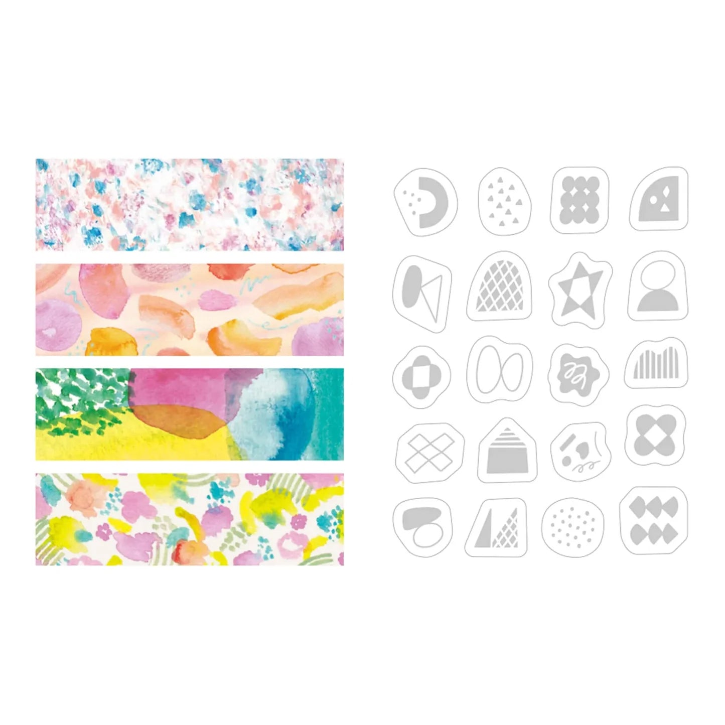 HITOTOKI KITTA Washi Tape Book / Suisai (Silver foil)