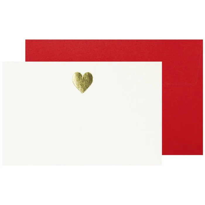 Mini Message Card Set / Foil Hearts