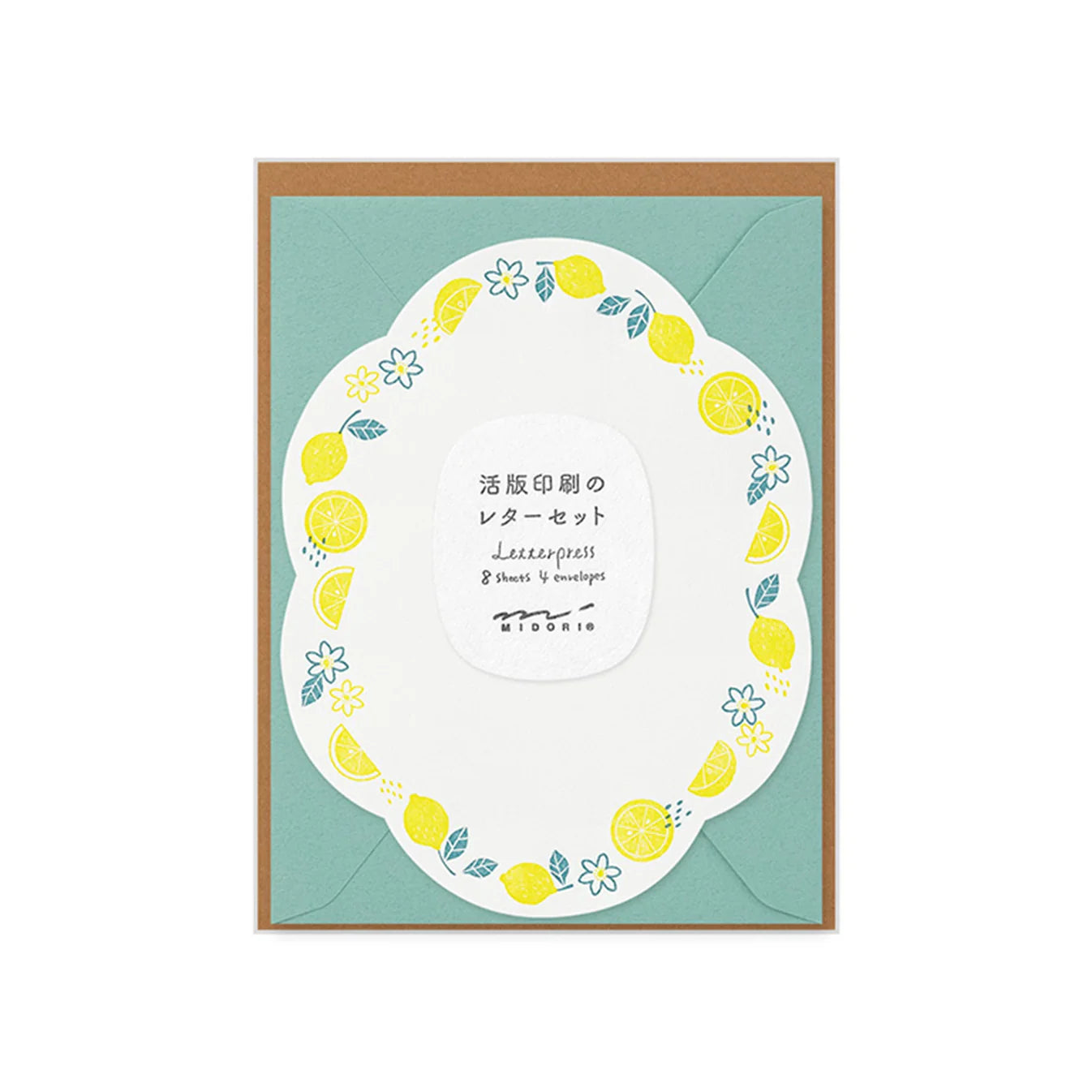 Letterpress Die-Cut Letter Set / Lemon