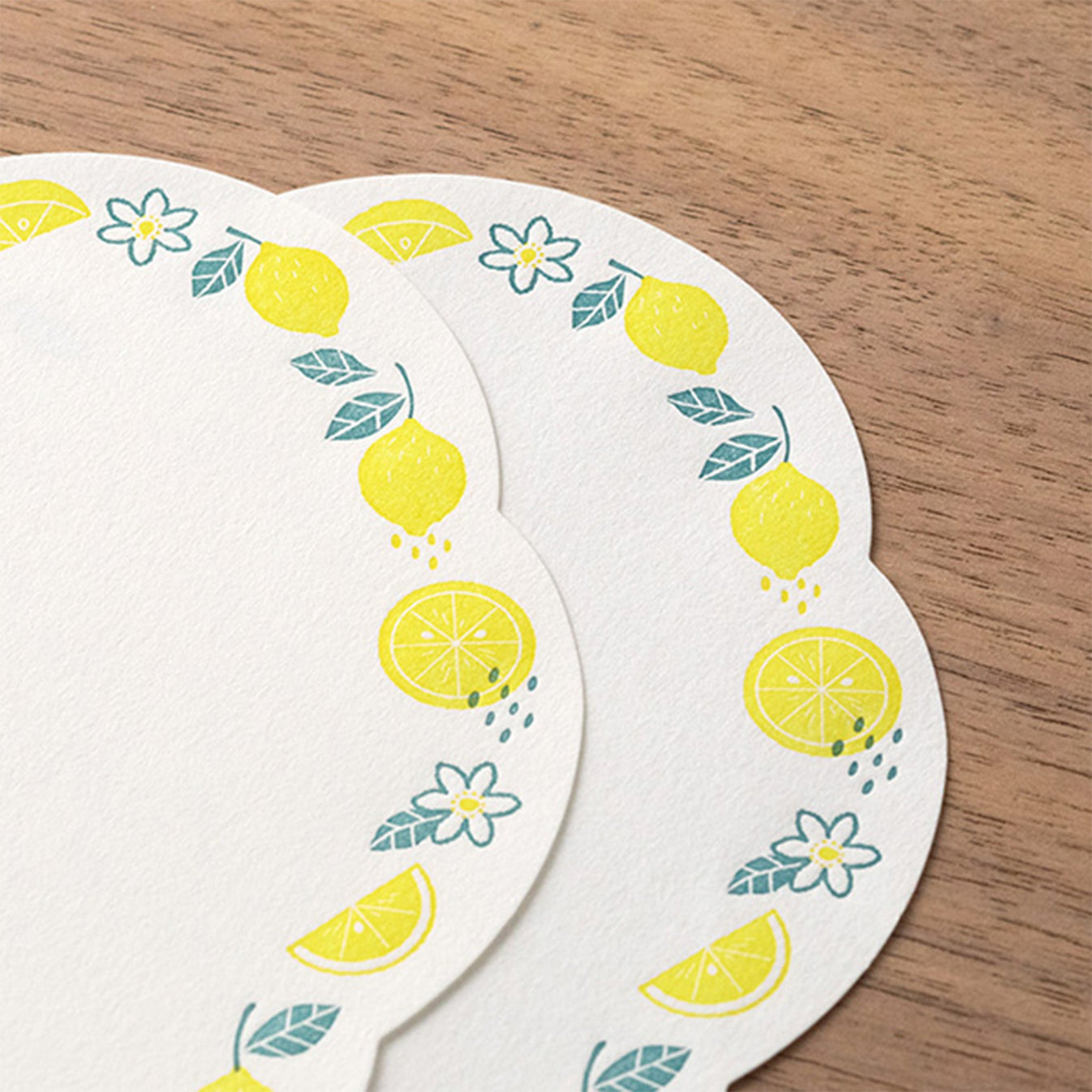 Letterpress Die-Cut Letter Set / Lemon