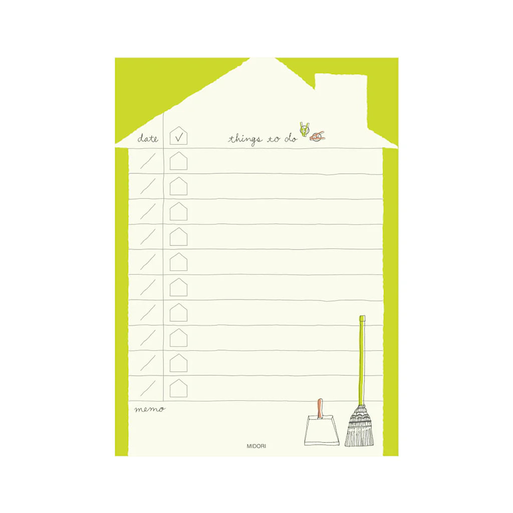 Midori Memo Pad / To Do List Household Items