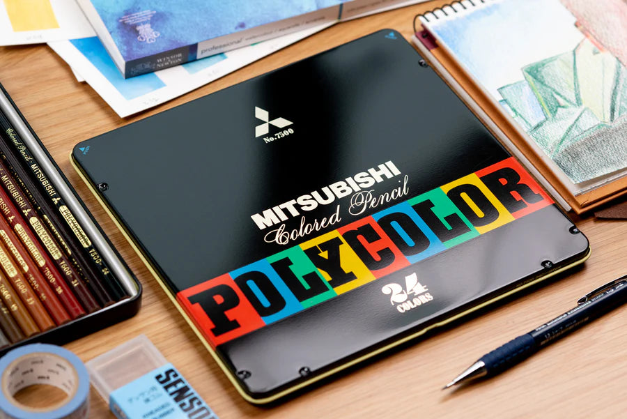 Mitsubishi Polycolor Colored Pencils / 24 Colors