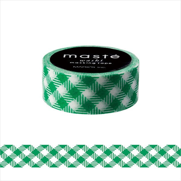 Maste Green Check Washi Tape