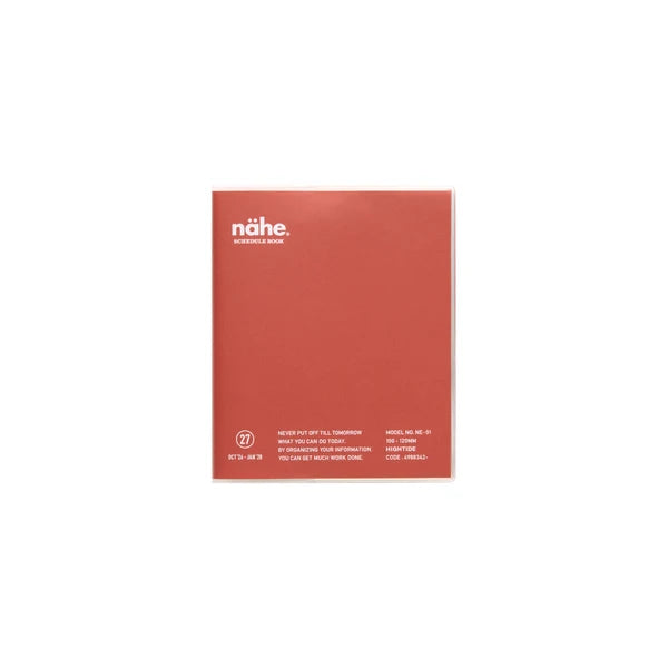 Hightide 2027 Weekly Diary / Nahe Square / Red