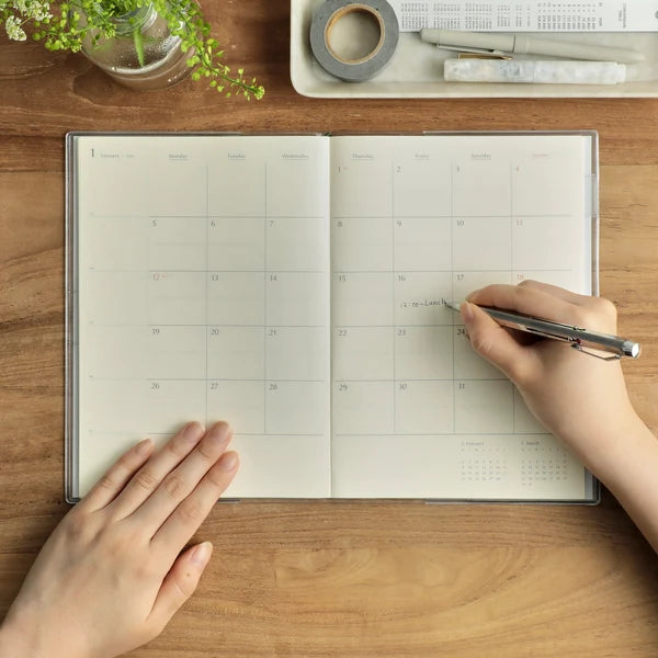 Hightide 2027 Monthly Square Diary / coton A5 / Linen