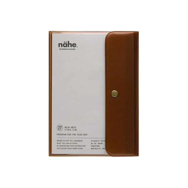 Hightide 2027 Weekly Diary / Nahe B6 Free / Clear Brown