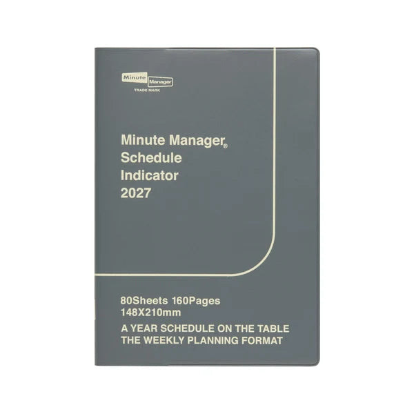 Hightide 2027 Weekly Diary Minute Manager / A5 LEFT / Gray