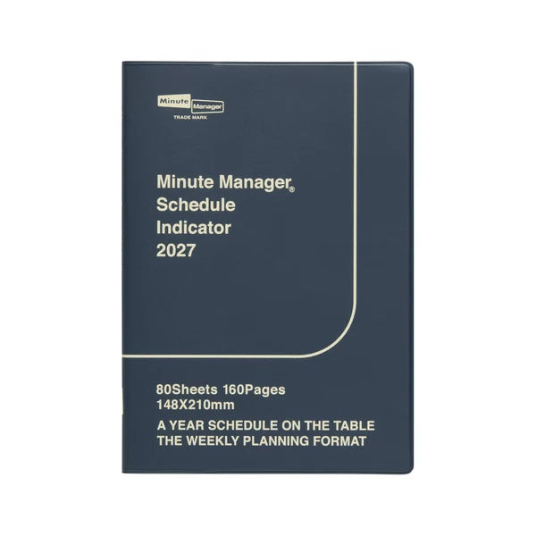 Hightide 2027 Weekly Diary Minute Manager / A5 LEFT / Navy