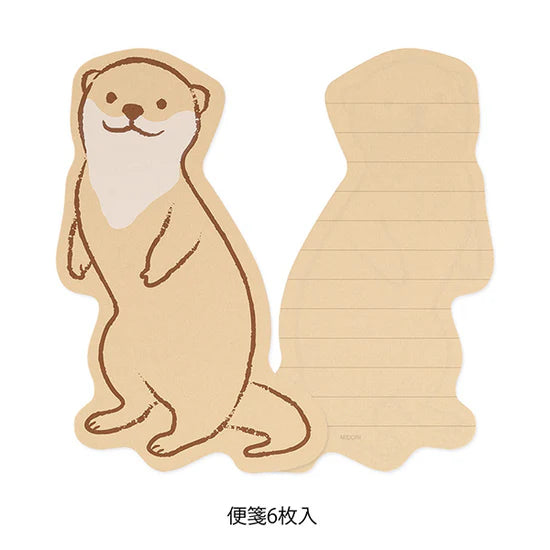 Midori Letter Set Die Cut / Animal Shapes / Otter