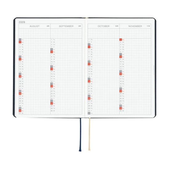 Hobonichi Techo 2026 HON A6 / Slash Navy