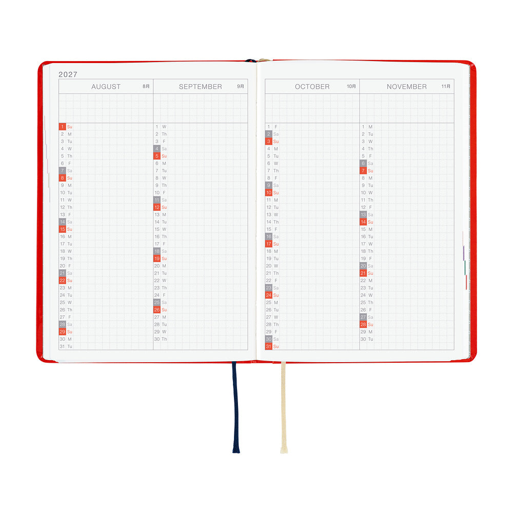 Hobonichi Techo Hon / A6 / Yumi Kitagishi: White Cat and Rabbit’s Tea Room