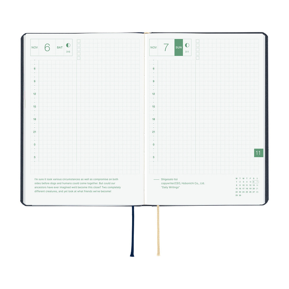 Hobonichi Techo Hon / A5 / Slash / Navy