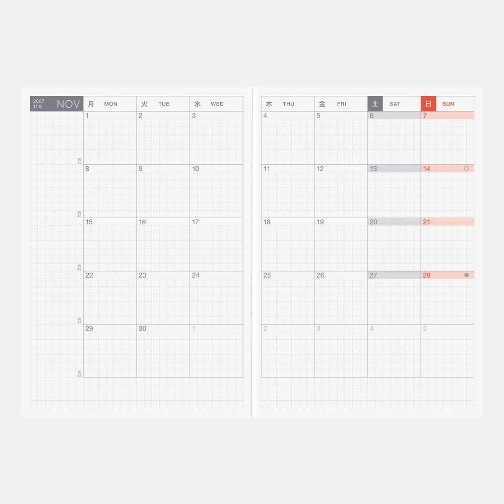 Hobonichi Techo 2027 / A6 Original Book / English
