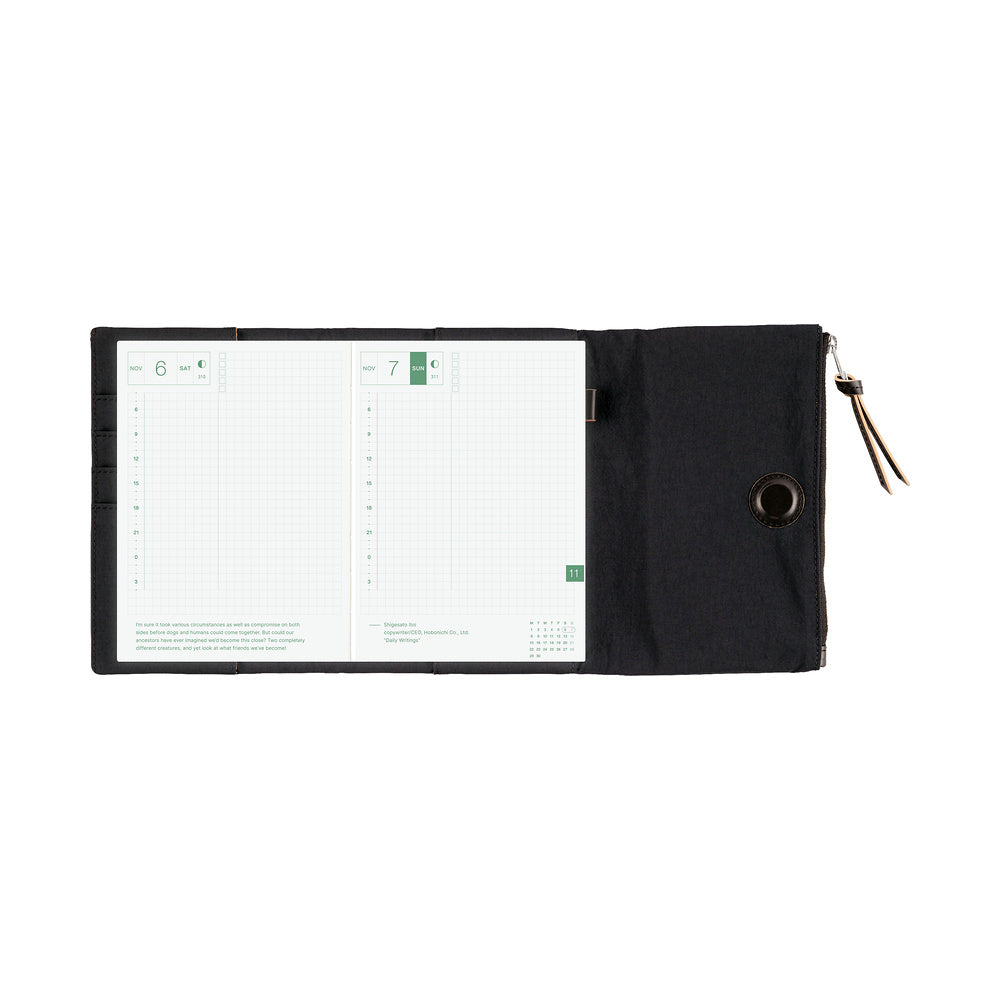 Hobonichi Techo Cover / A6 / Tragen: Black
