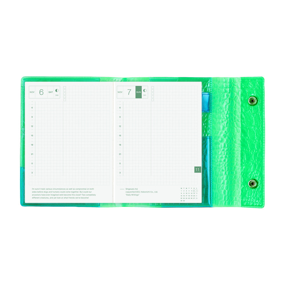 Hobonichi Techo Cover / A6 / beautiful people: Nothing to Hide (Green)