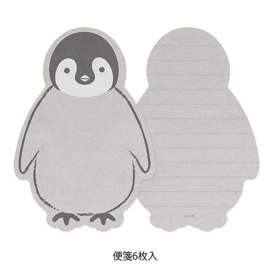 Midori Letter Set Die Cut / Animal Shapes / Penguin