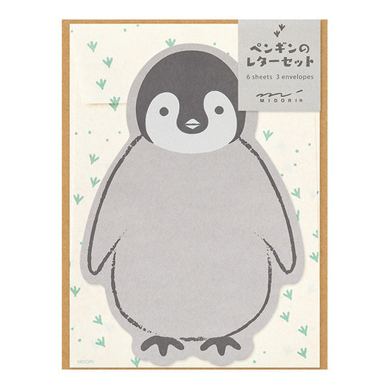 Midori Letter Set Die Cut / Animal Shapes / Penguin