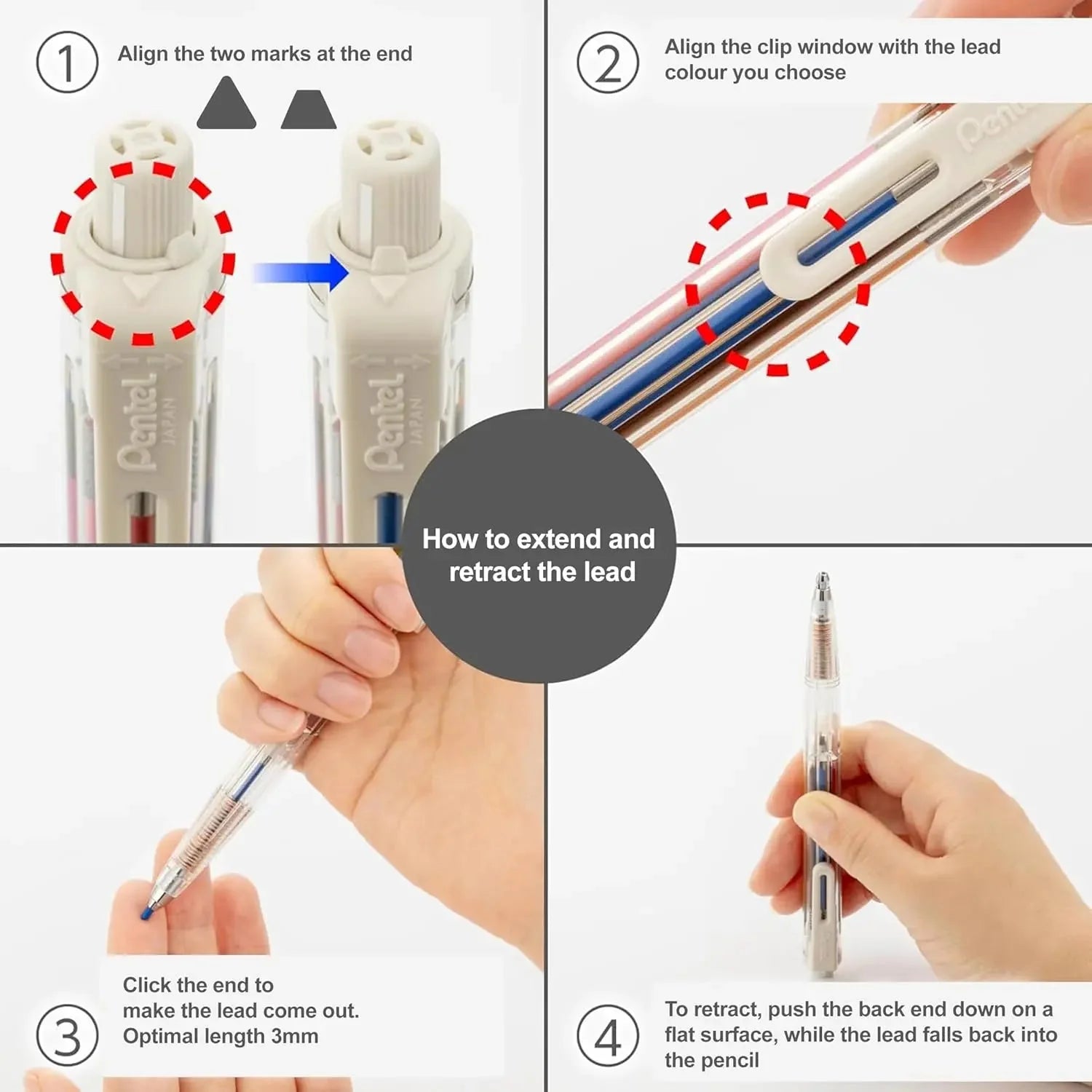 Pentel Art Multi 8 Mechanical Colored Pencil with Refills