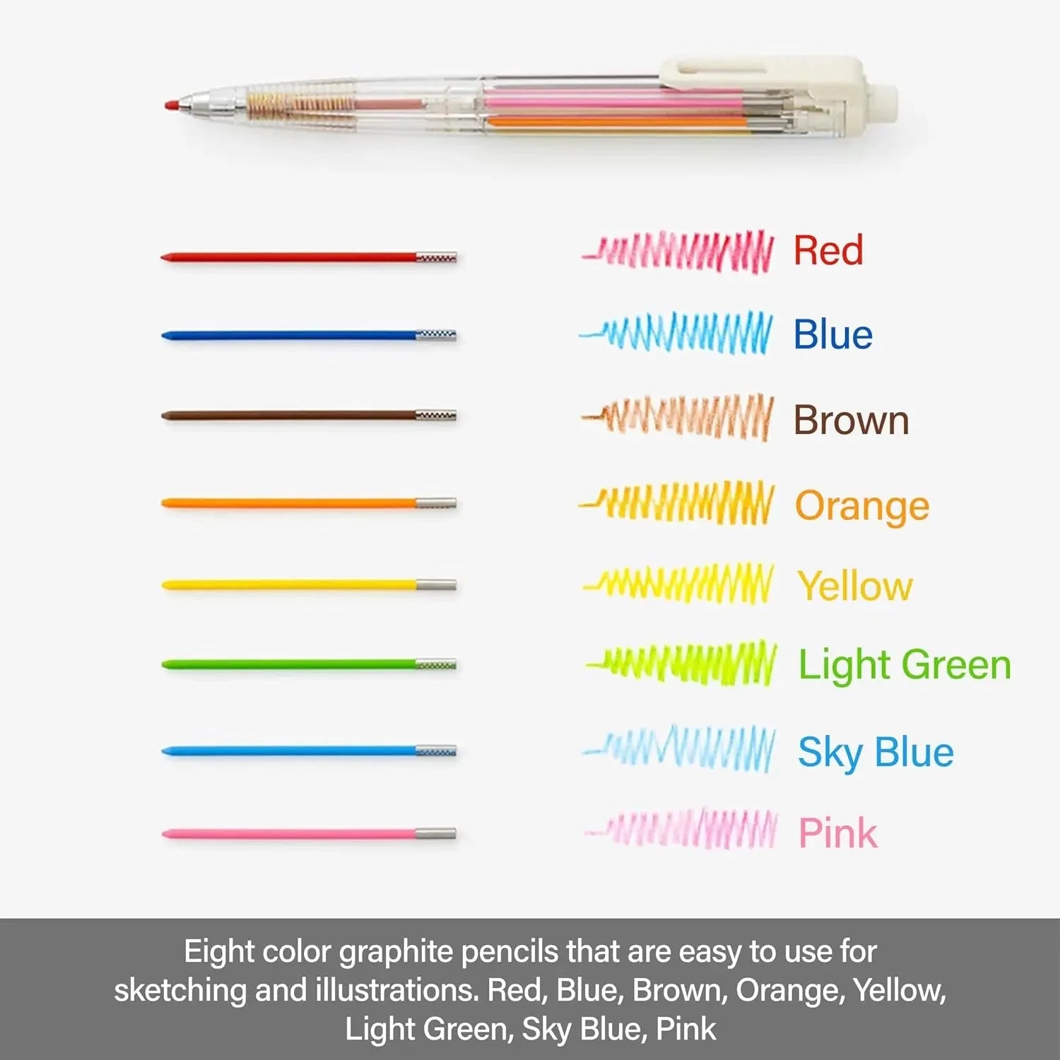 Pentel Art Multi 8 Mechanical Colored Pencil with Refills