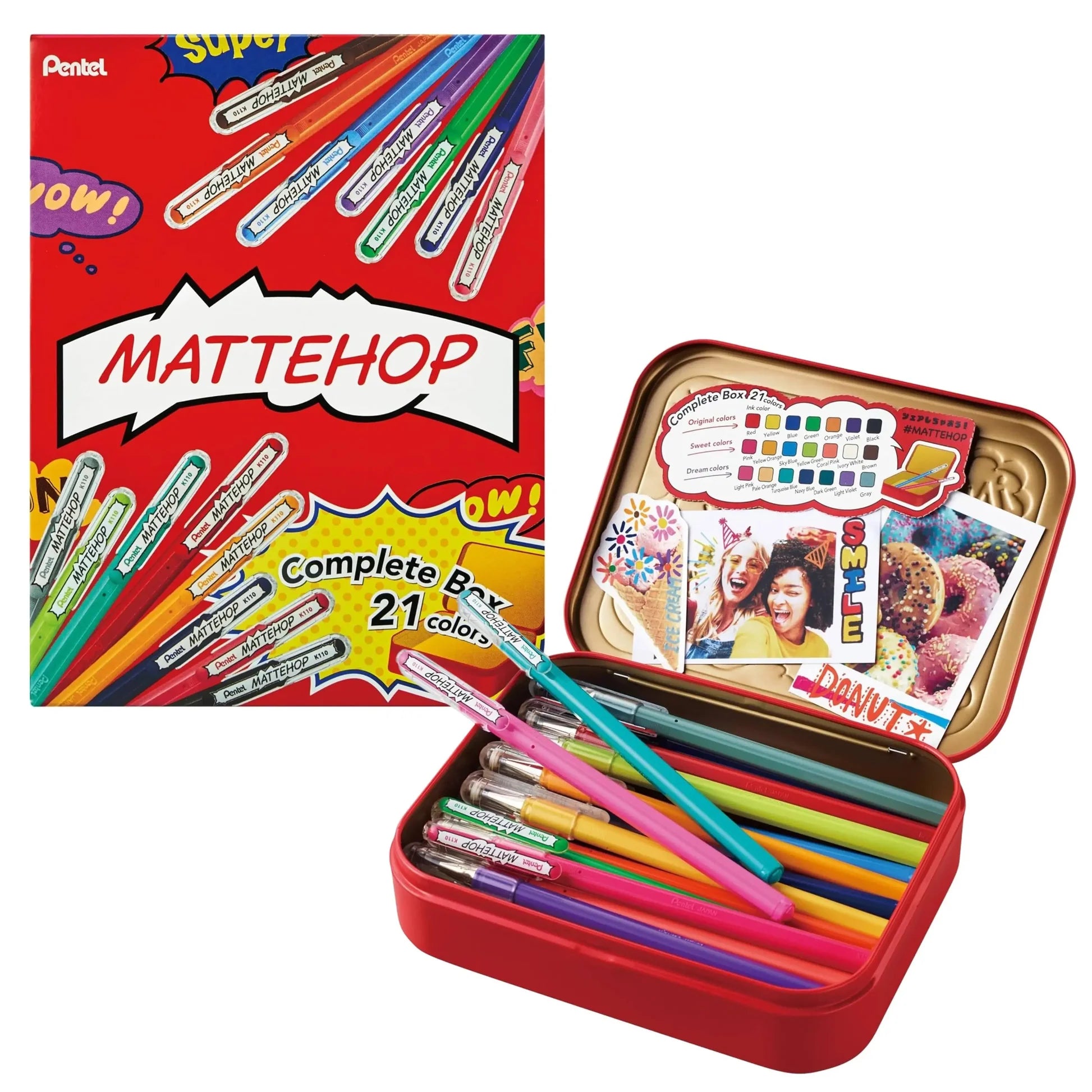Pentel MATTEHOP Limited Edition / Set of 21 / 1.0 mm