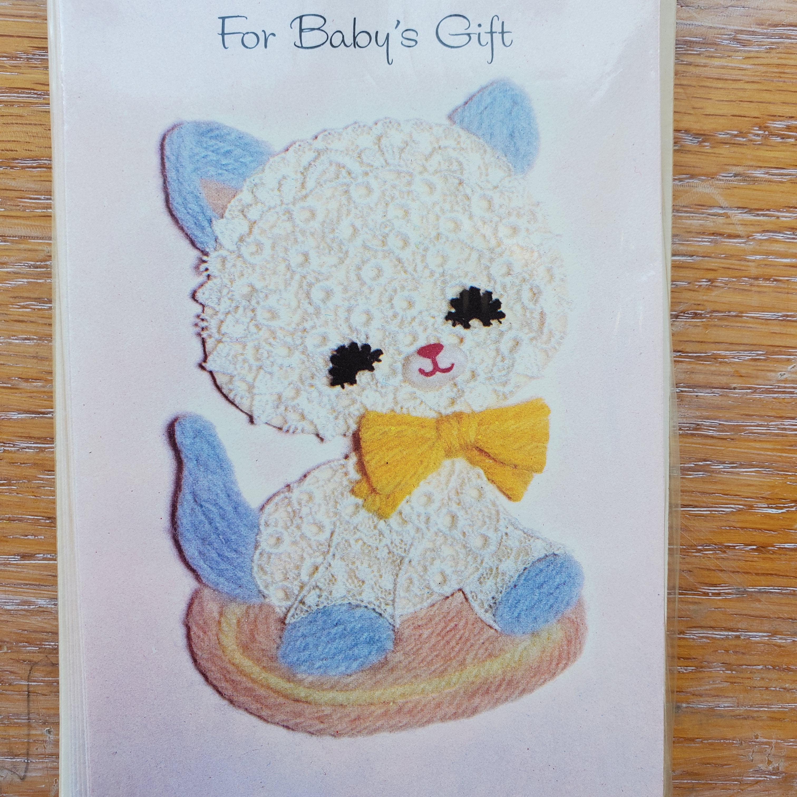 Vintage Crafty Cat "We Both Thank You For Baby's Gift" Card | Set of 10