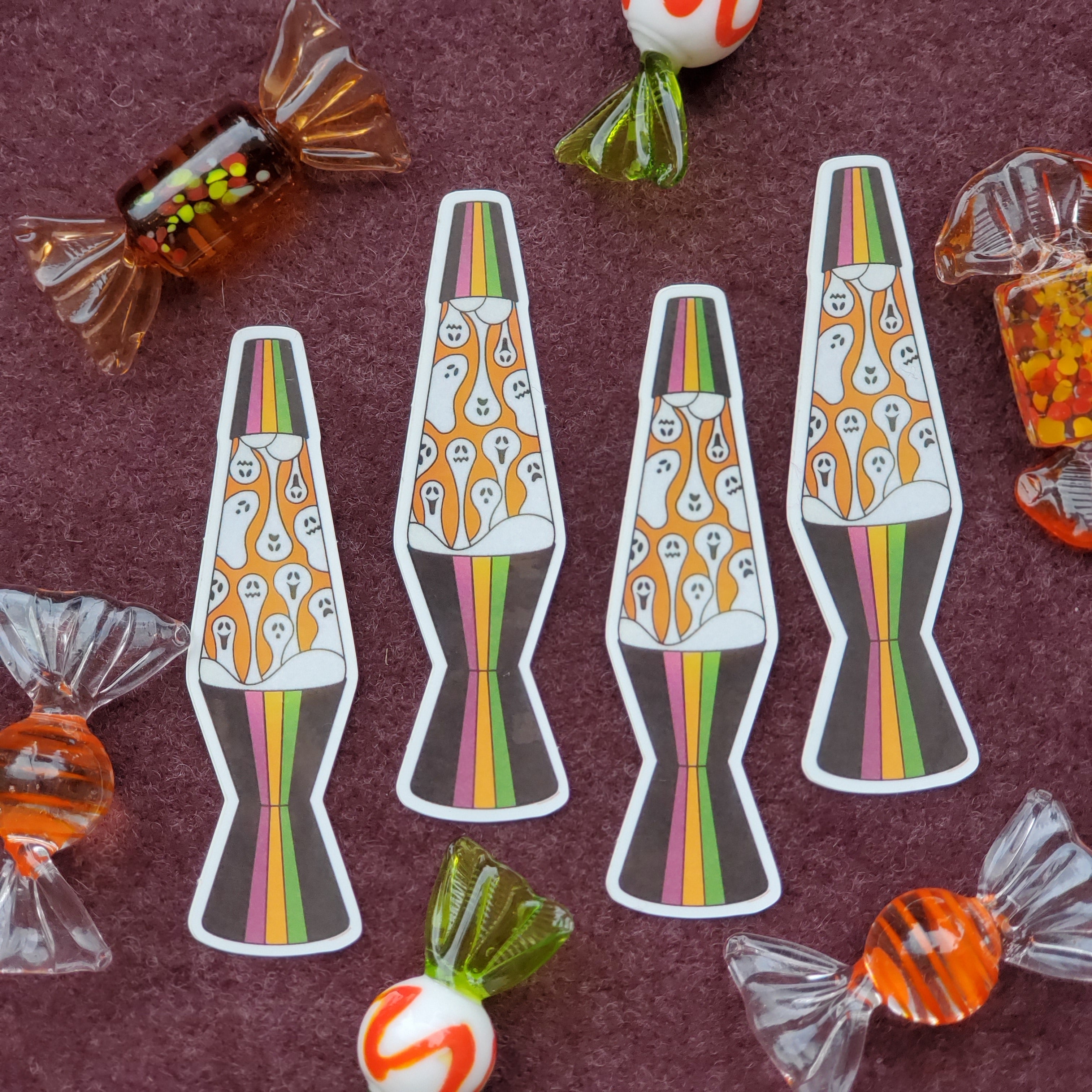 Spooky Ghosts Lava Lamp Sticker