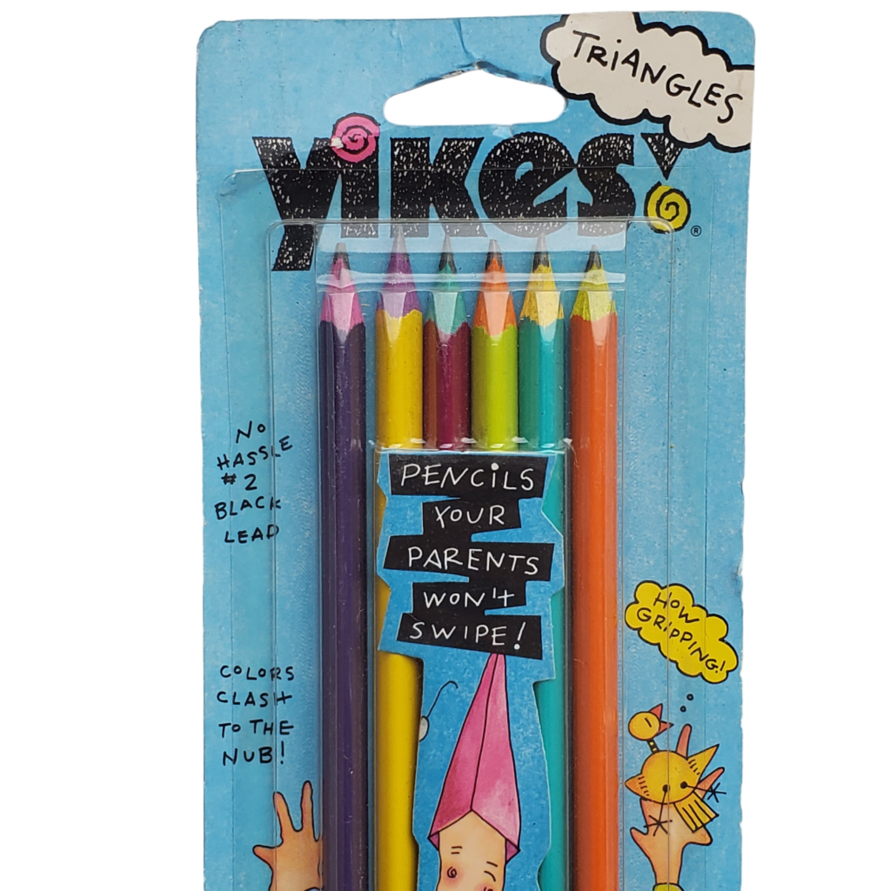 Vintage Yikes Pencil Set / Triangles