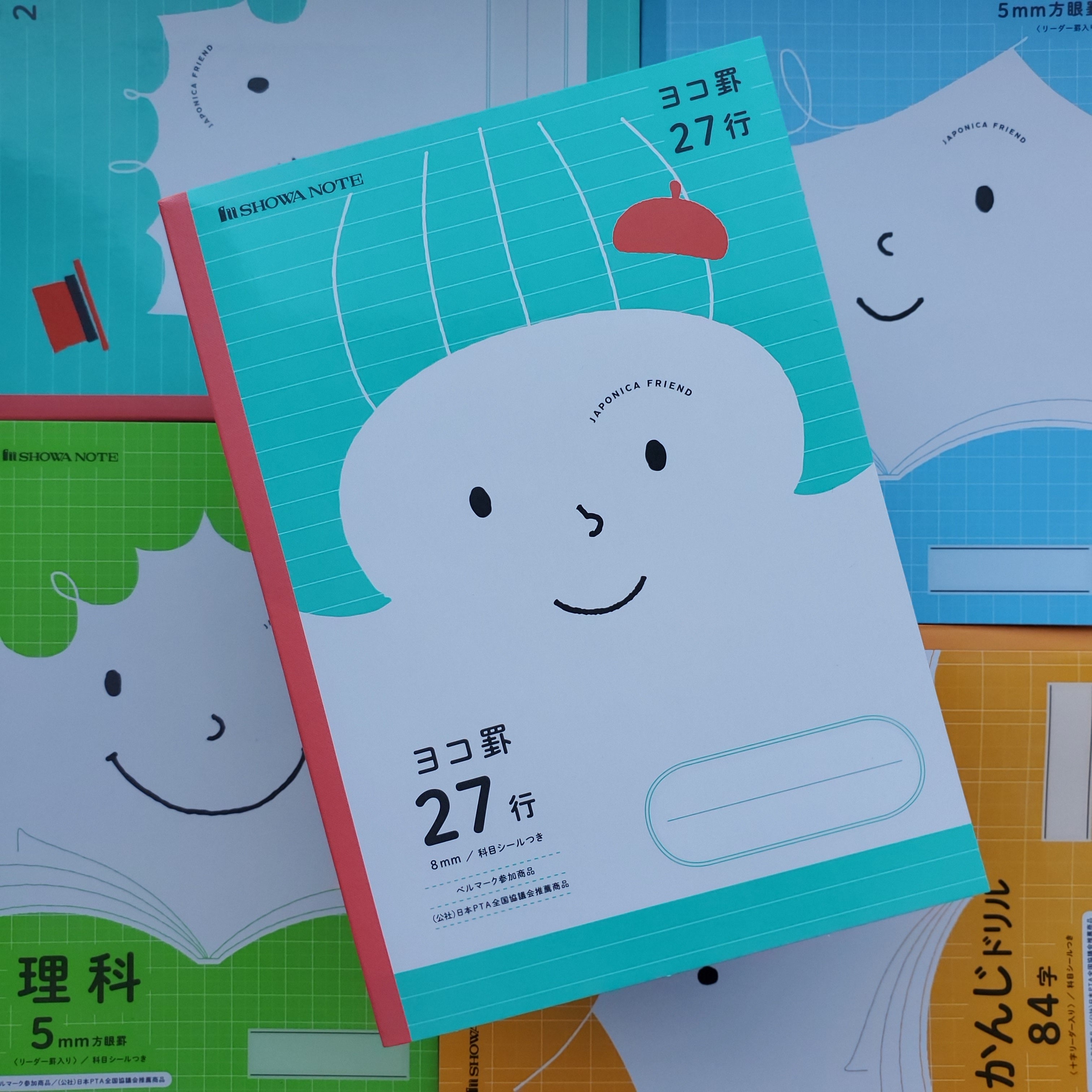 Showa Notebook Japonica Friend / B5 Lined / Teal Smile