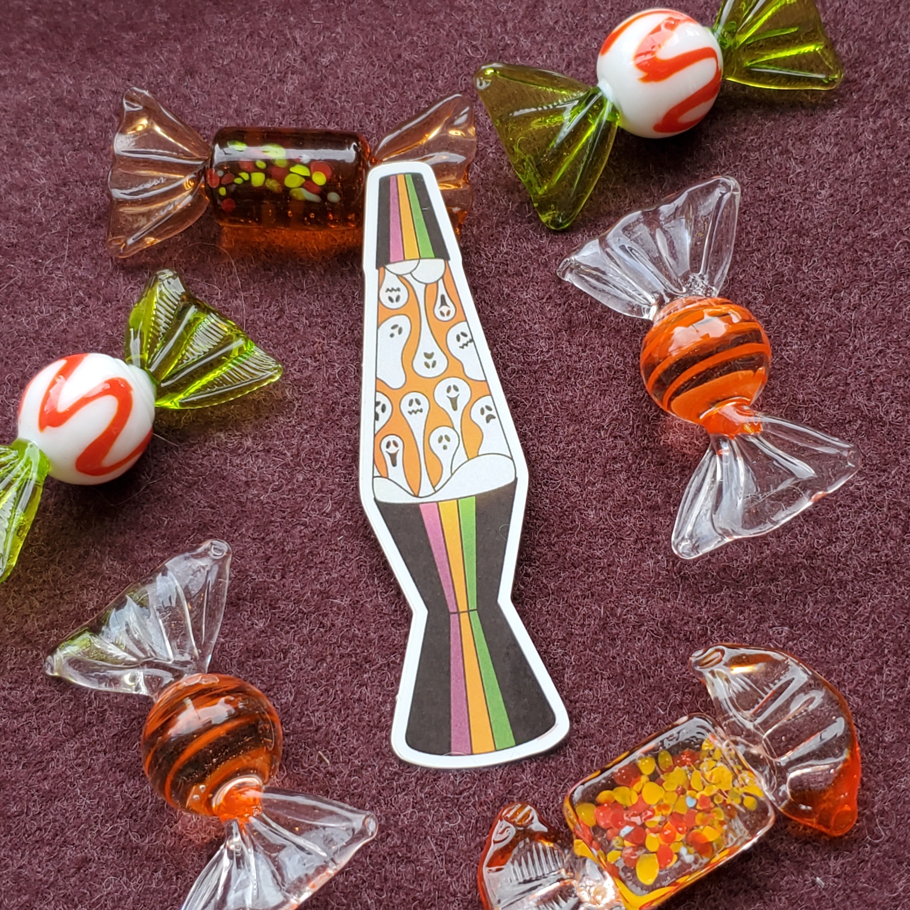 Spooky Ghosts Lava Lamp Sticker