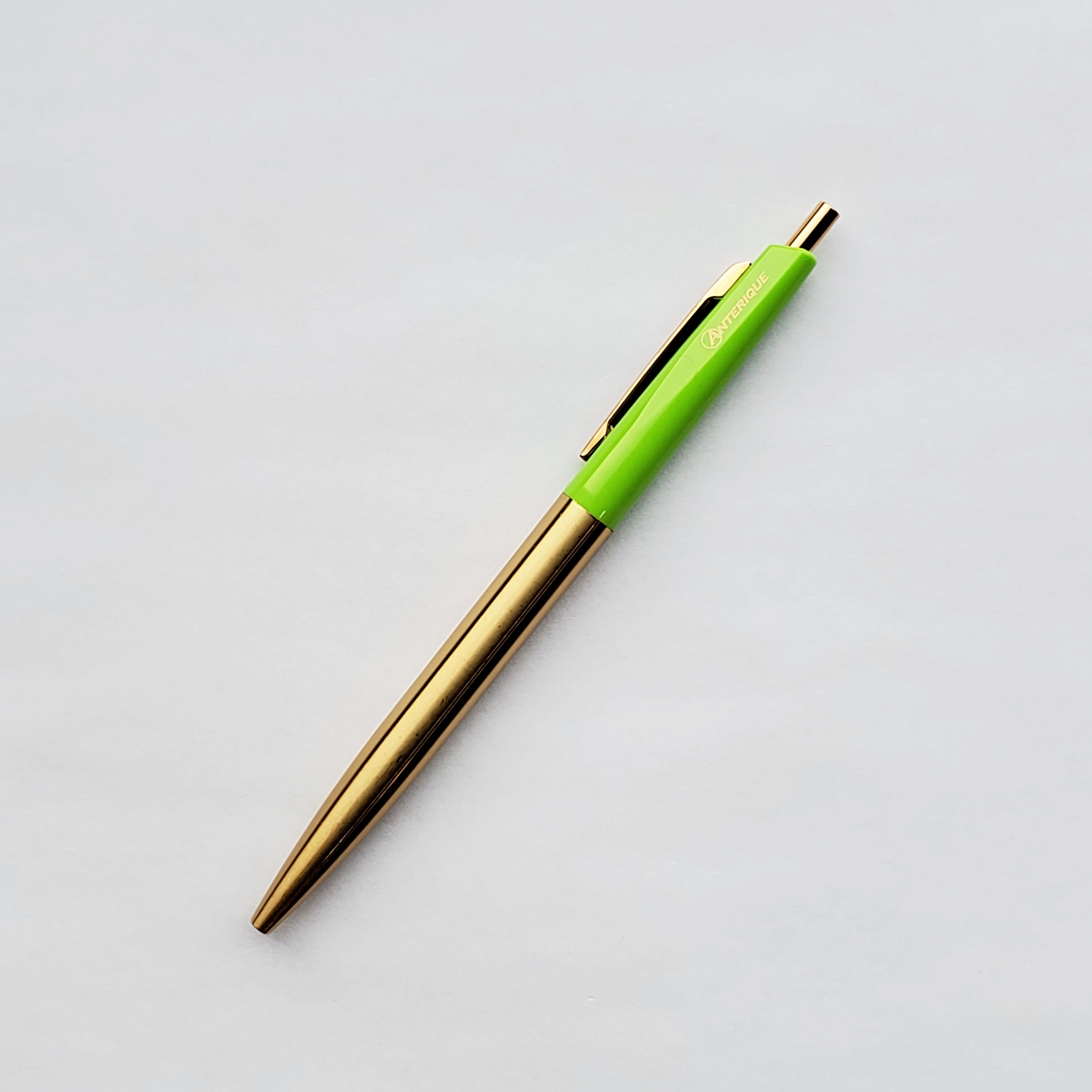 Anterique Brass Ballpoint Pen / Lime