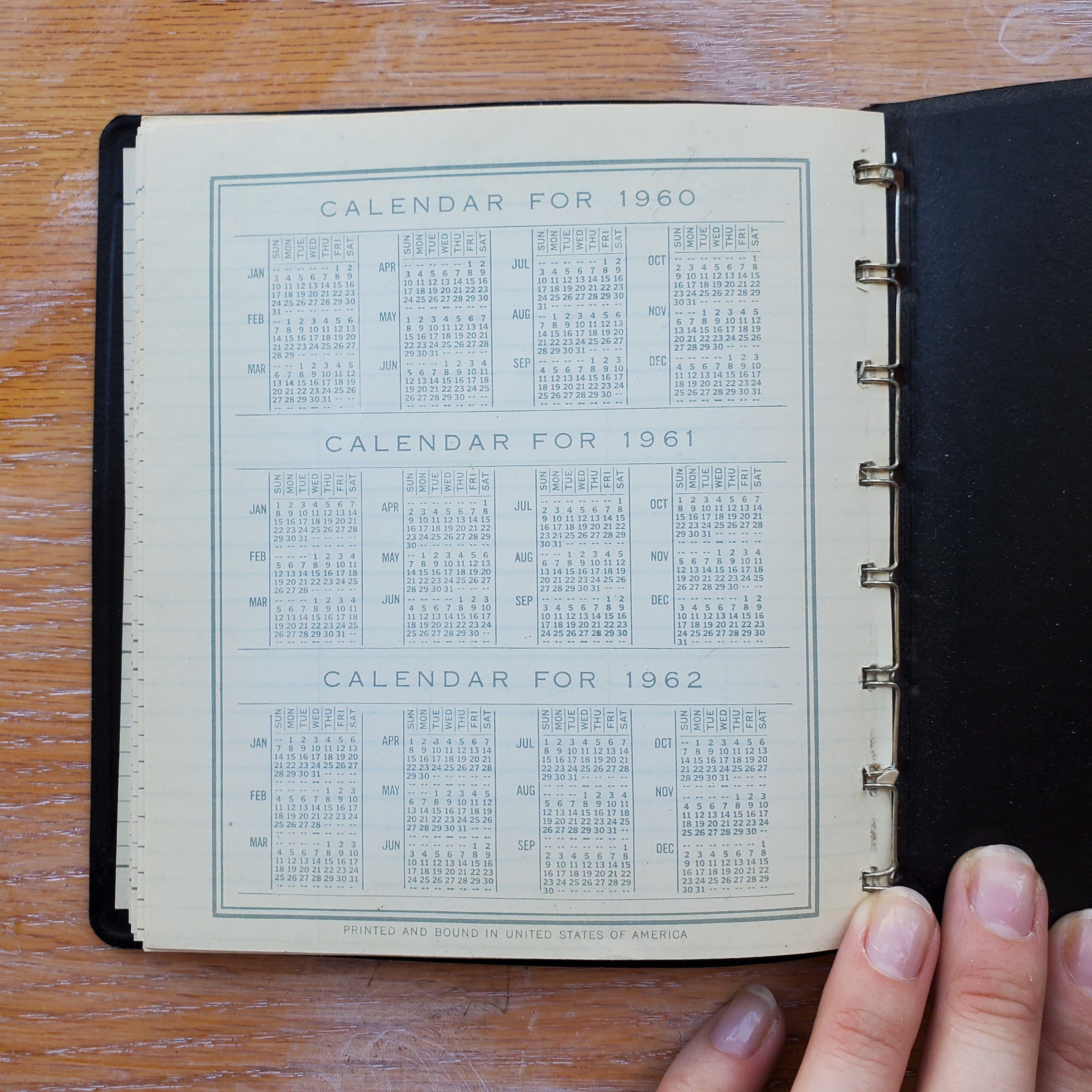 Rare Vintage Daily Appointments Book / 1960