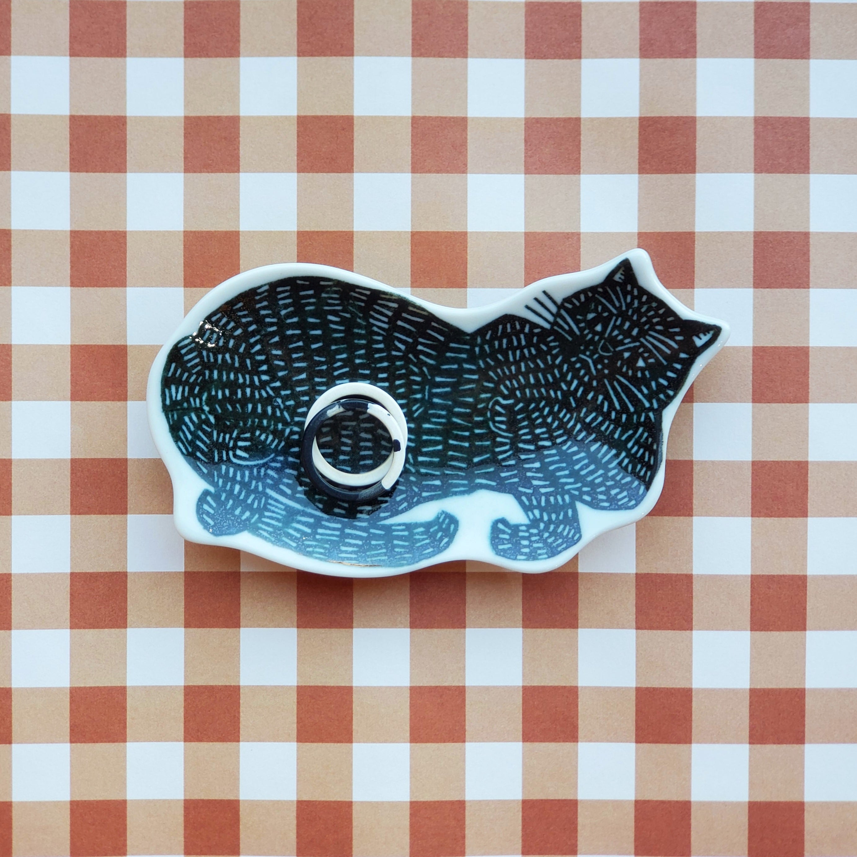 Black Cat Ceramic Dish