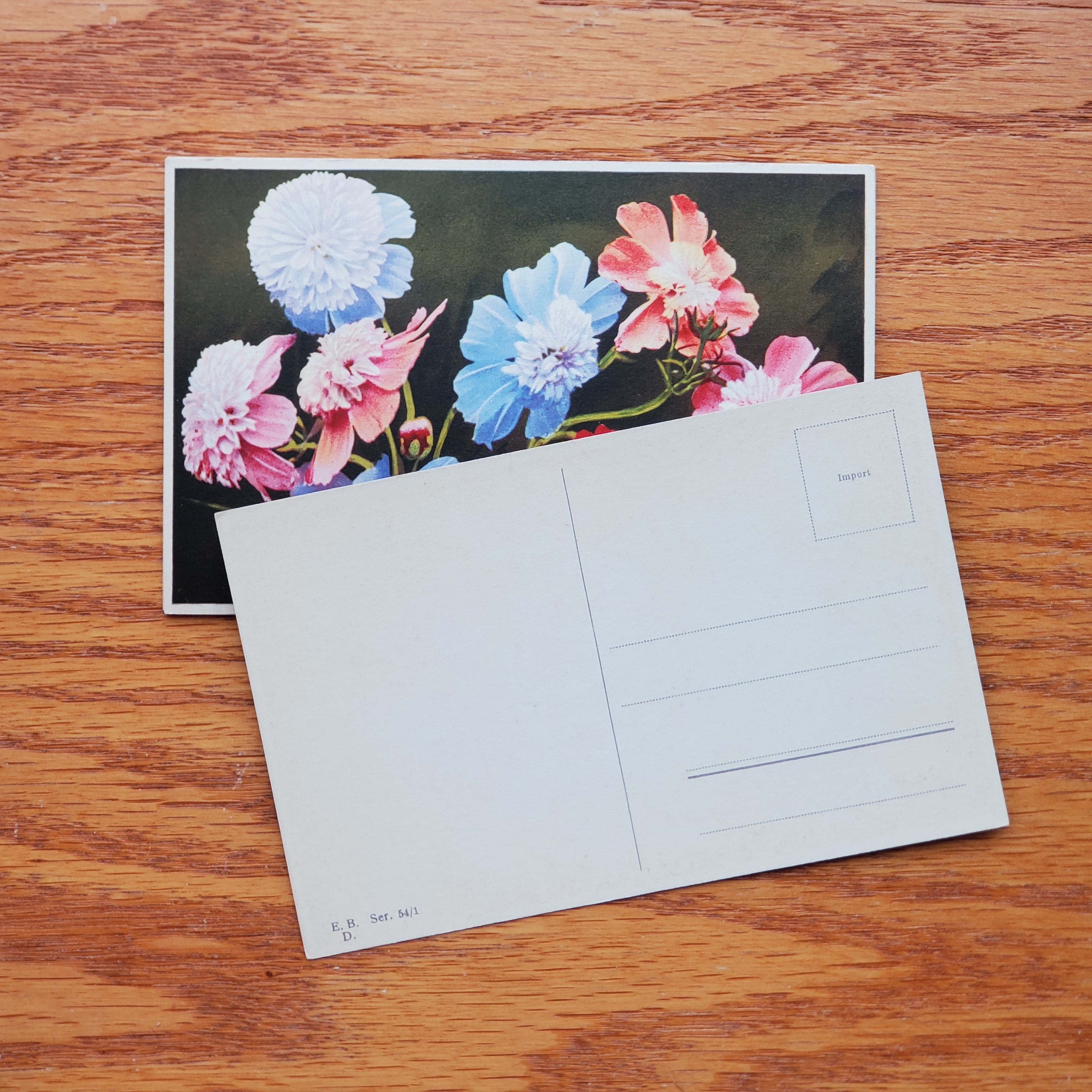 Floral Vintage E.D.B. Postcards