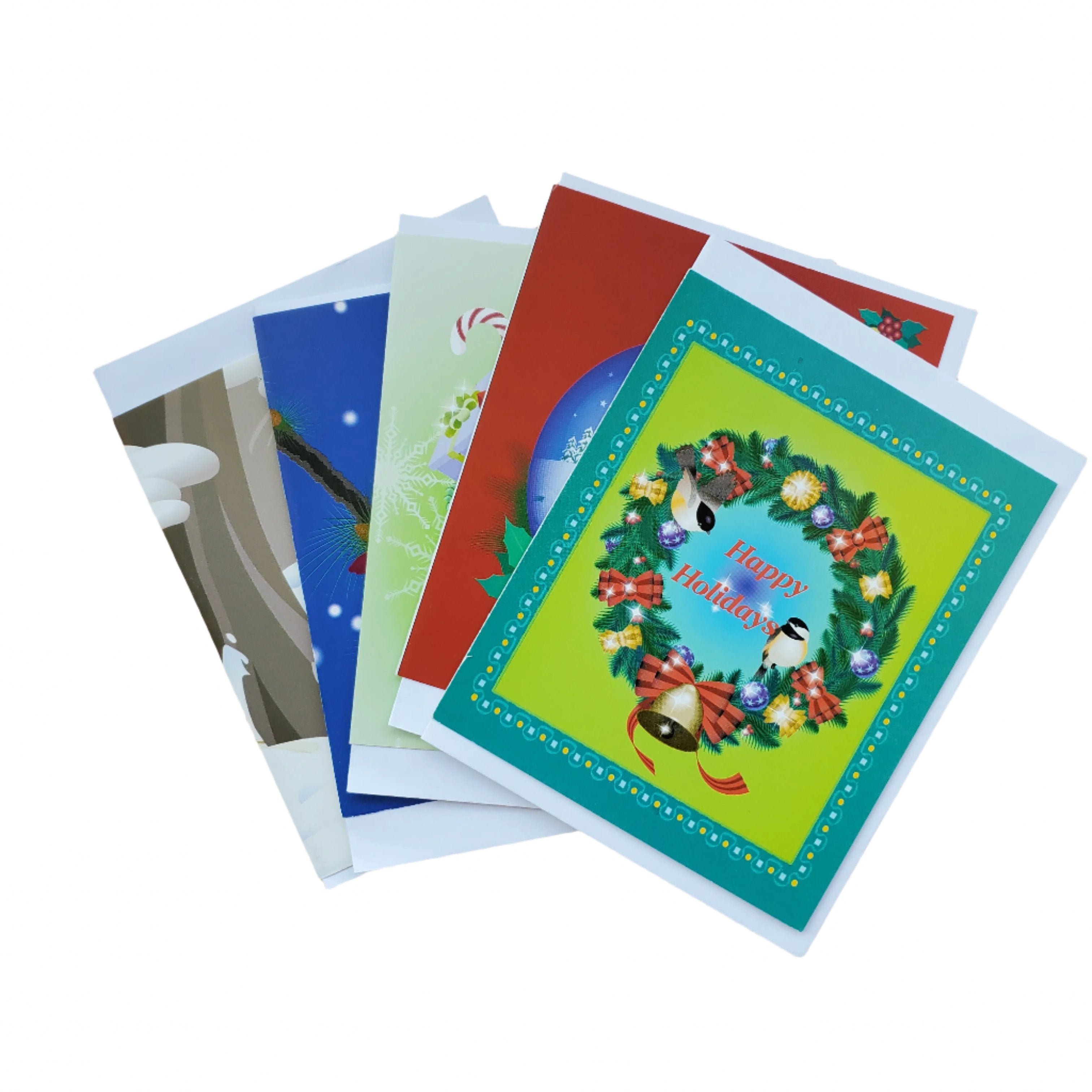 Vintage Illustrated Holiday Cards | Assorted Set of 5