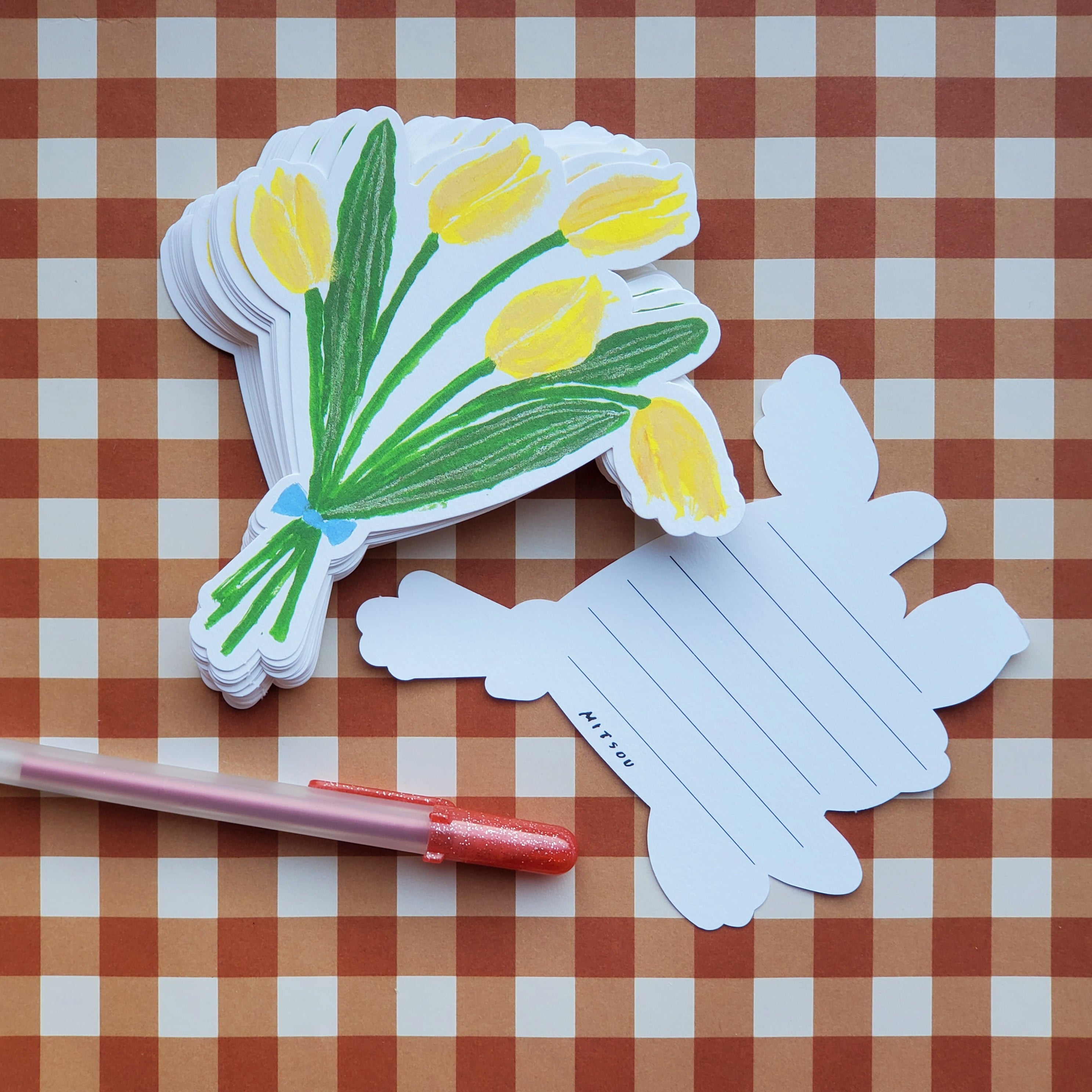 Cutout Cards / Yellow Bouquet