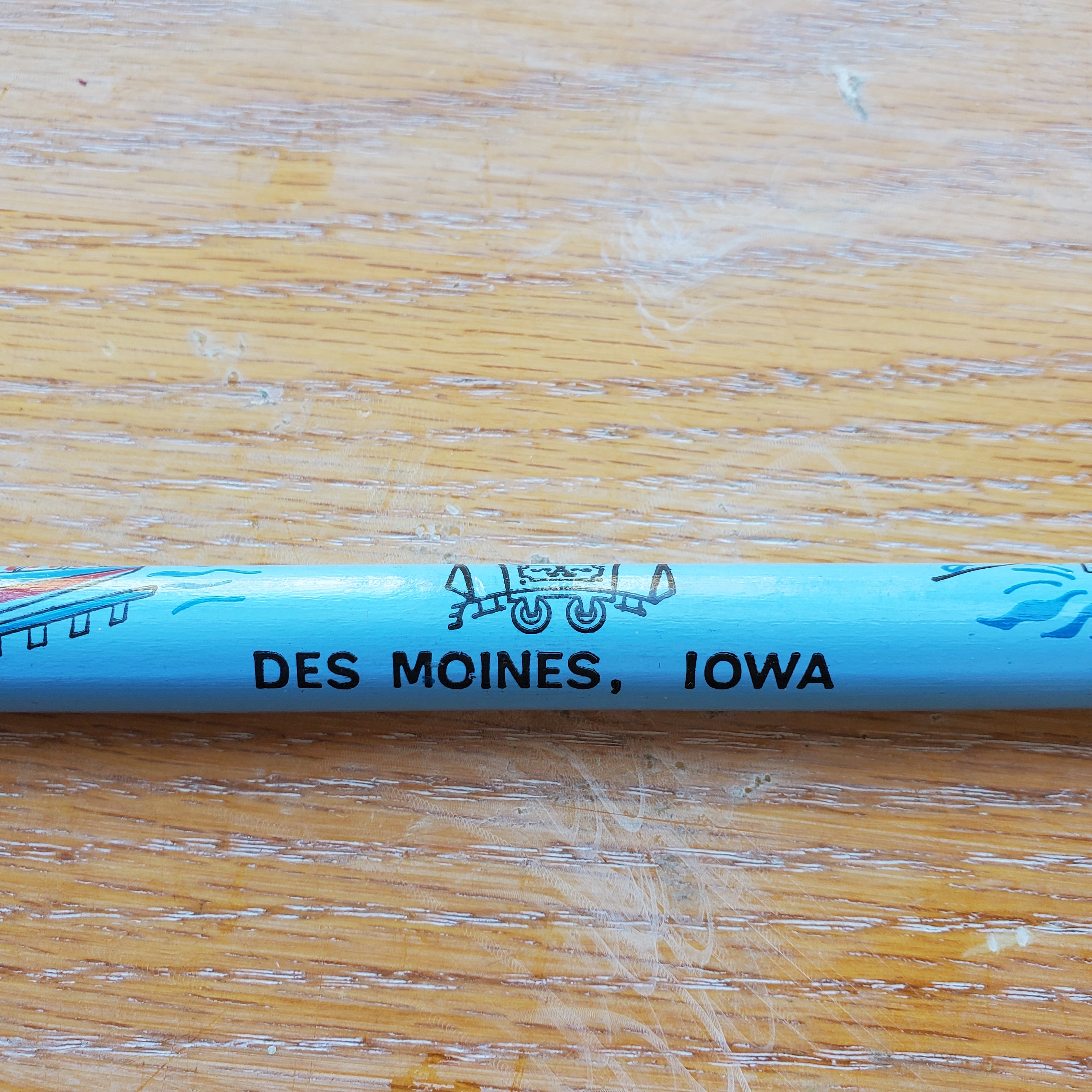 Vintage Adventureland Des Moines Iowa Oversized Souvenir Pencil