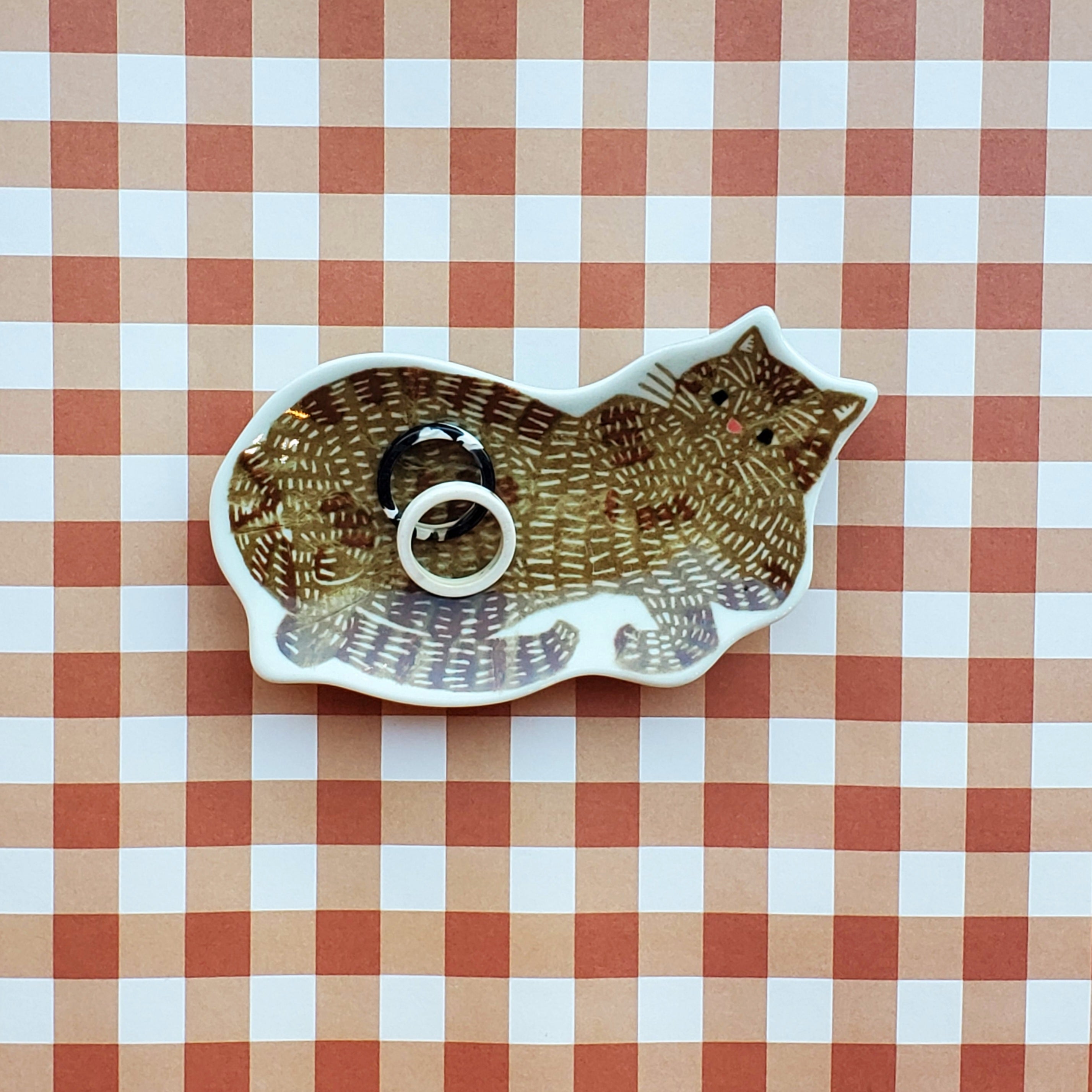 Tabby Cat Ceramic Dish