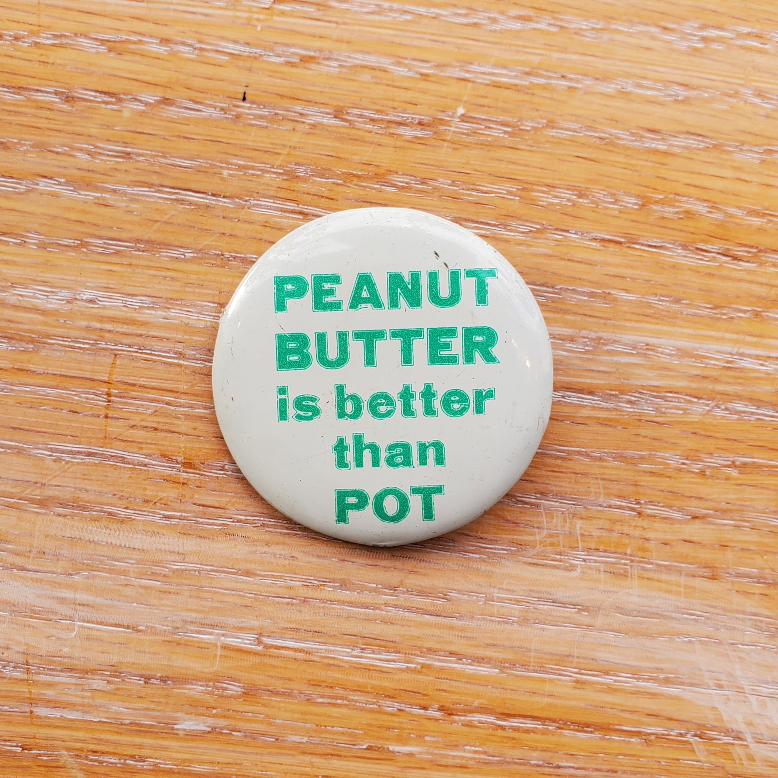 Peanut Butter Pot Vintage Pinback Button