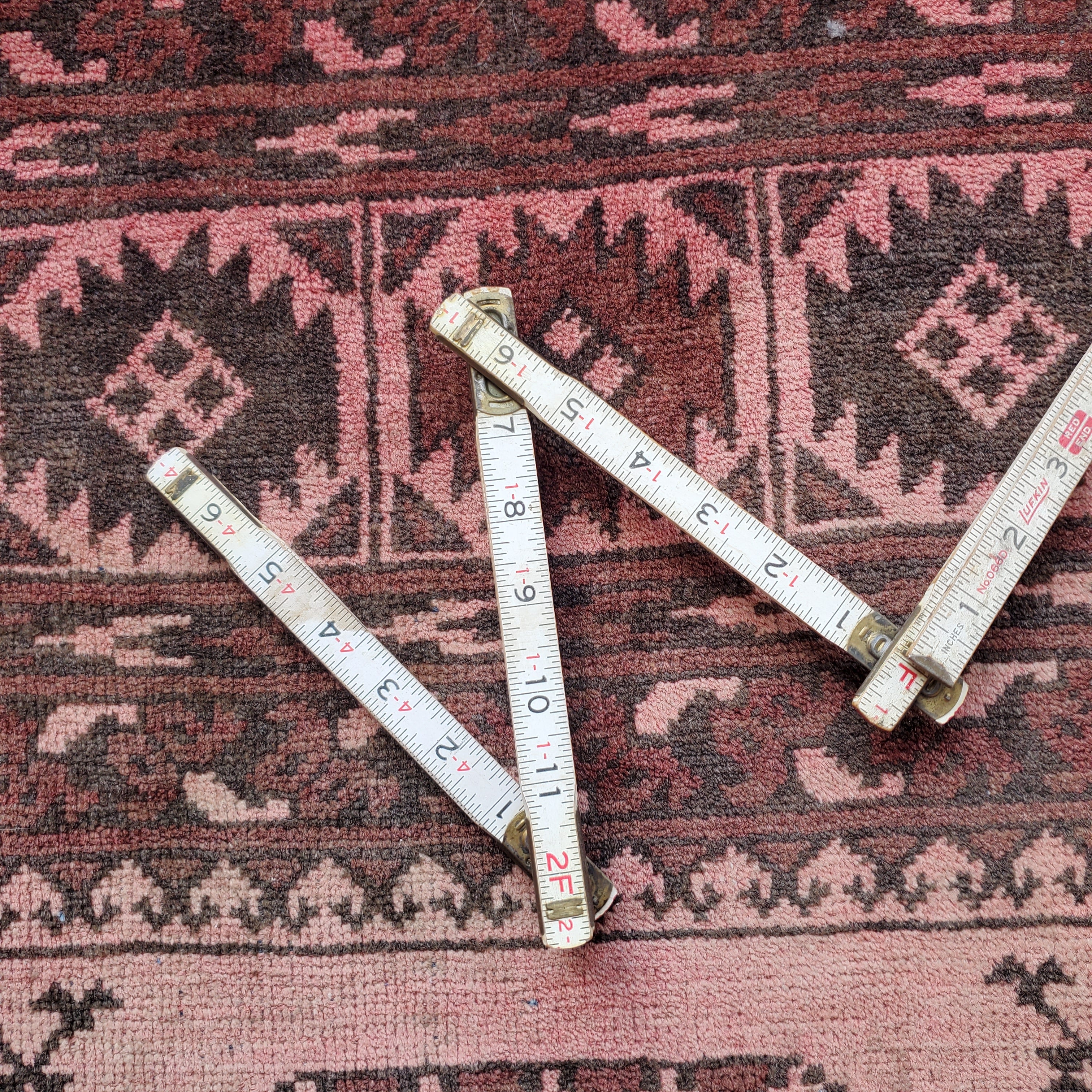 Vintage Lufkin Folding Wooden Ruler