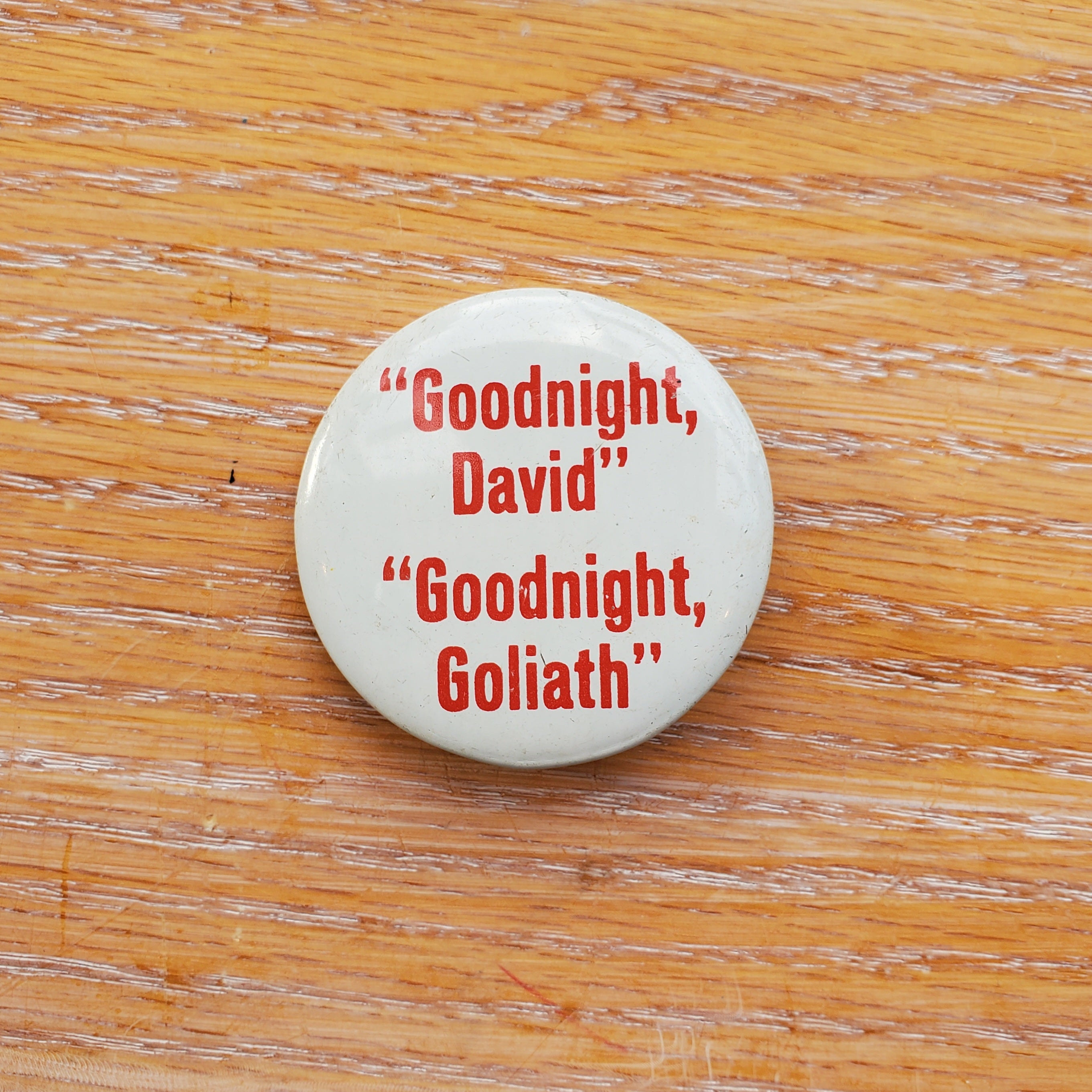 David Goliath Vintage Pinback Button