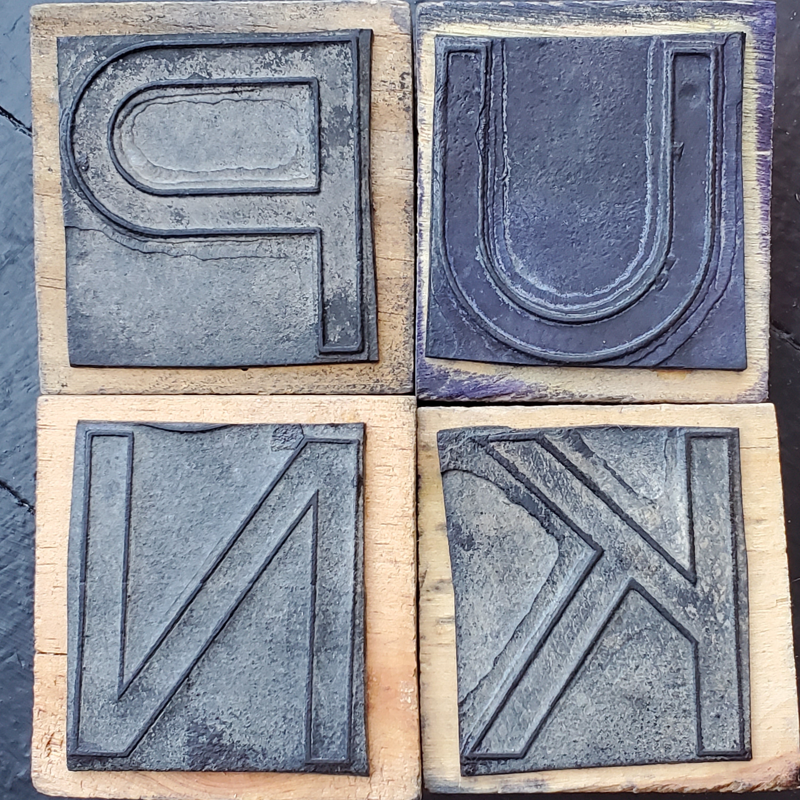 Vintage Mexican Rubber Block Stamp / Various Letters