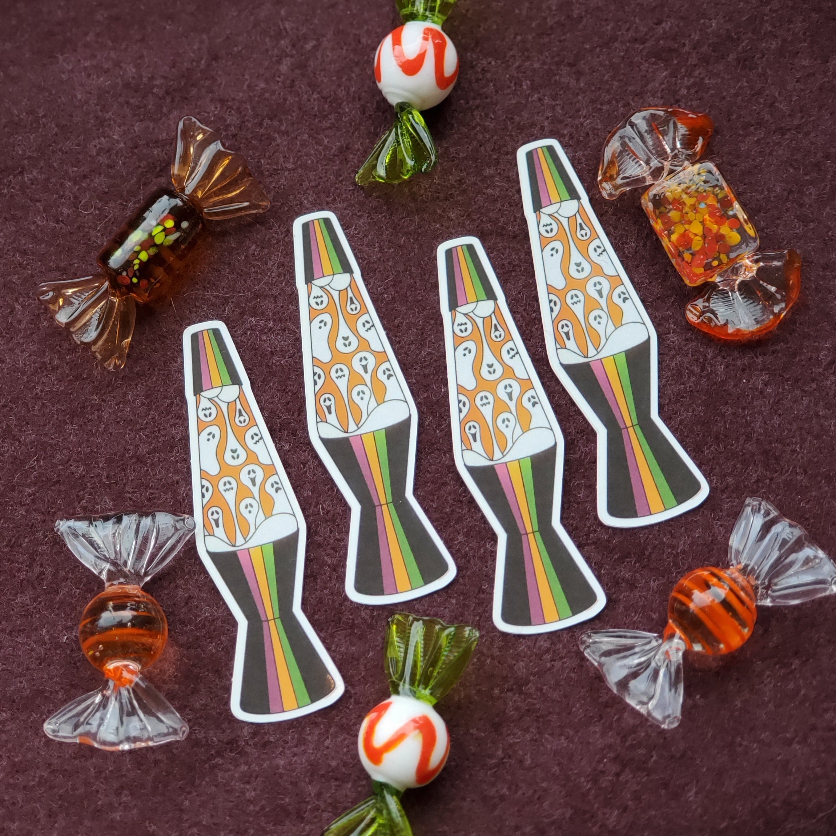 Spooky Ghosts Lava Lamp Sticker