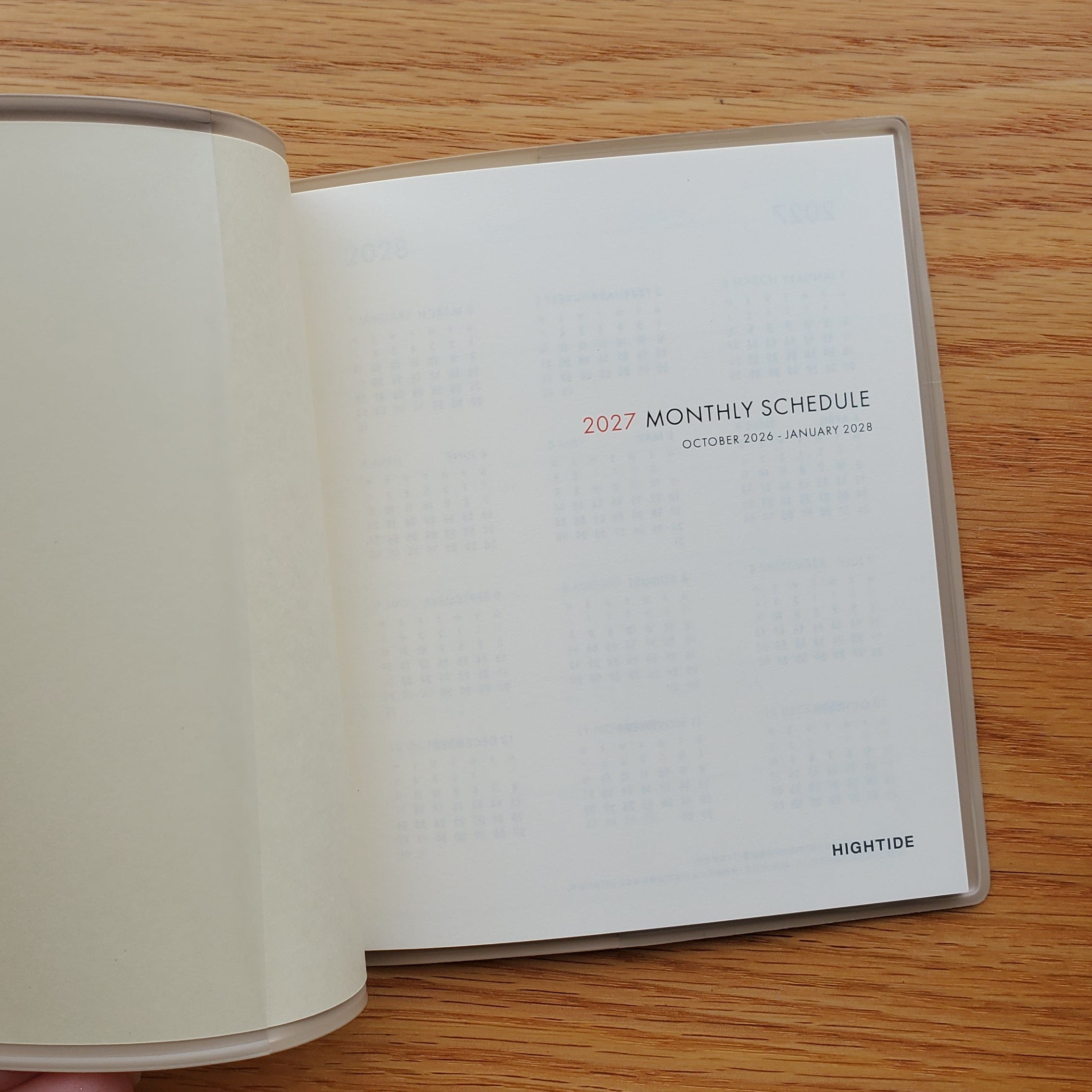 Hightide 2027 Weekly Diary Houma Square / Beige